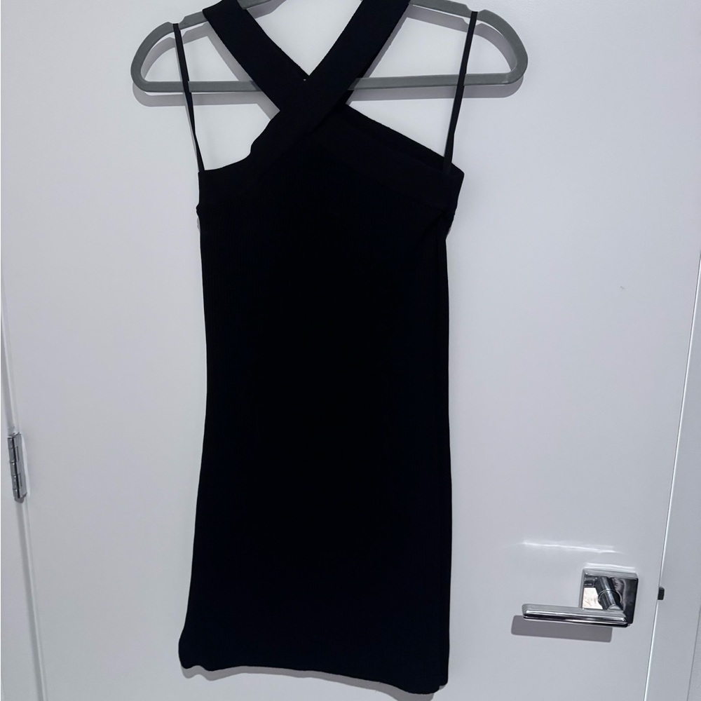 Babaton Black Strapless Cross-Back Dress - Picture 2 of 3